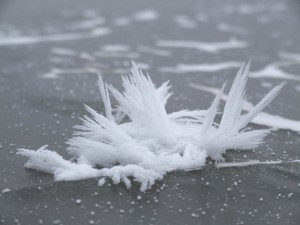 Crystal on ice